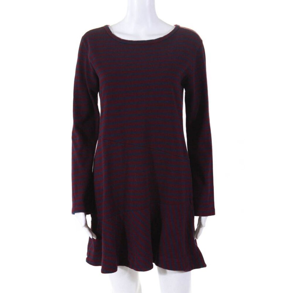 Kinly Womens Directional Stripe Dress Red Blue Size Medium 11328811